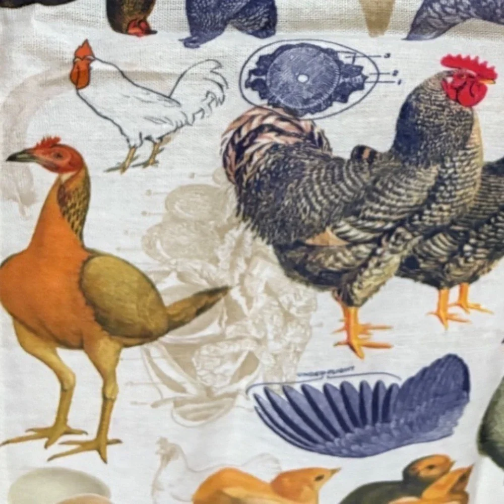 Cognitive Surplus 100% Cotton Tea‎ Towel Rooster Chicken Farmhouse Kitchen Decor